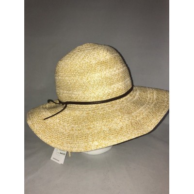 BCBG 's Straw Hat Wide Brim Beach Hat Adjustable New  eb-68979521